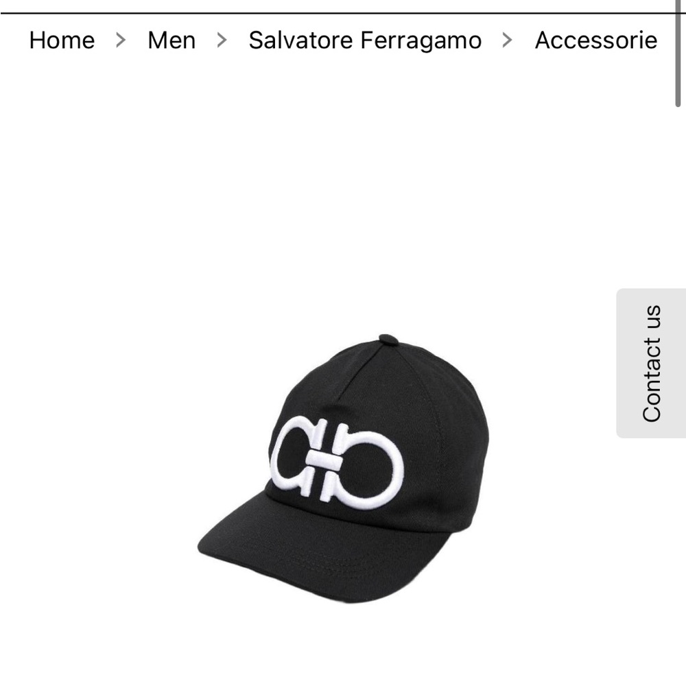 Salvatore Ferragamo Black Logo Cap